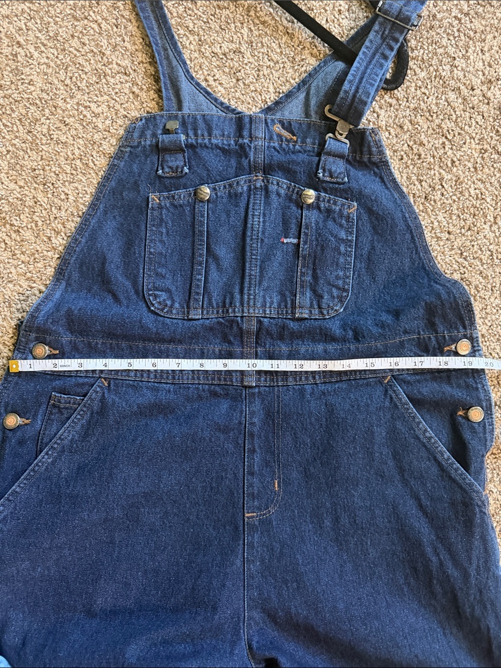 Vintage Carhartt Baggy Denim Overalls Y2K Utility Carpenter 14x28 Best 8/10 - Picture 8 of 11